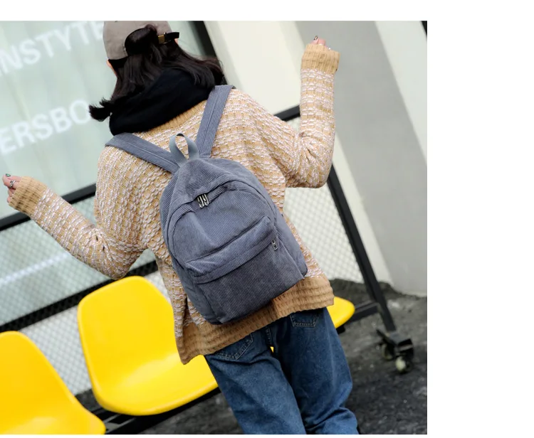 awesome stylish backpacks Corduroy Backpack Fashion Women School Backpack Pure Color Women Backpack Teenger Girl School Bags Female Mochila Bagpack Pack stylish eco friendly backpacks