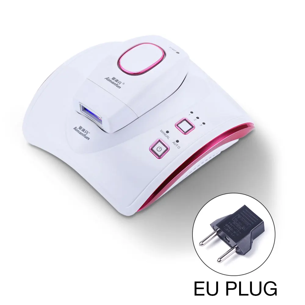 eu plug 3в1 300000 флэш-лазерный эпилятор для удаления волос лазерный эпилятор depilador кварцевый постоянный светильник удаление волос на теле безболезненное - Цвет: eu plug