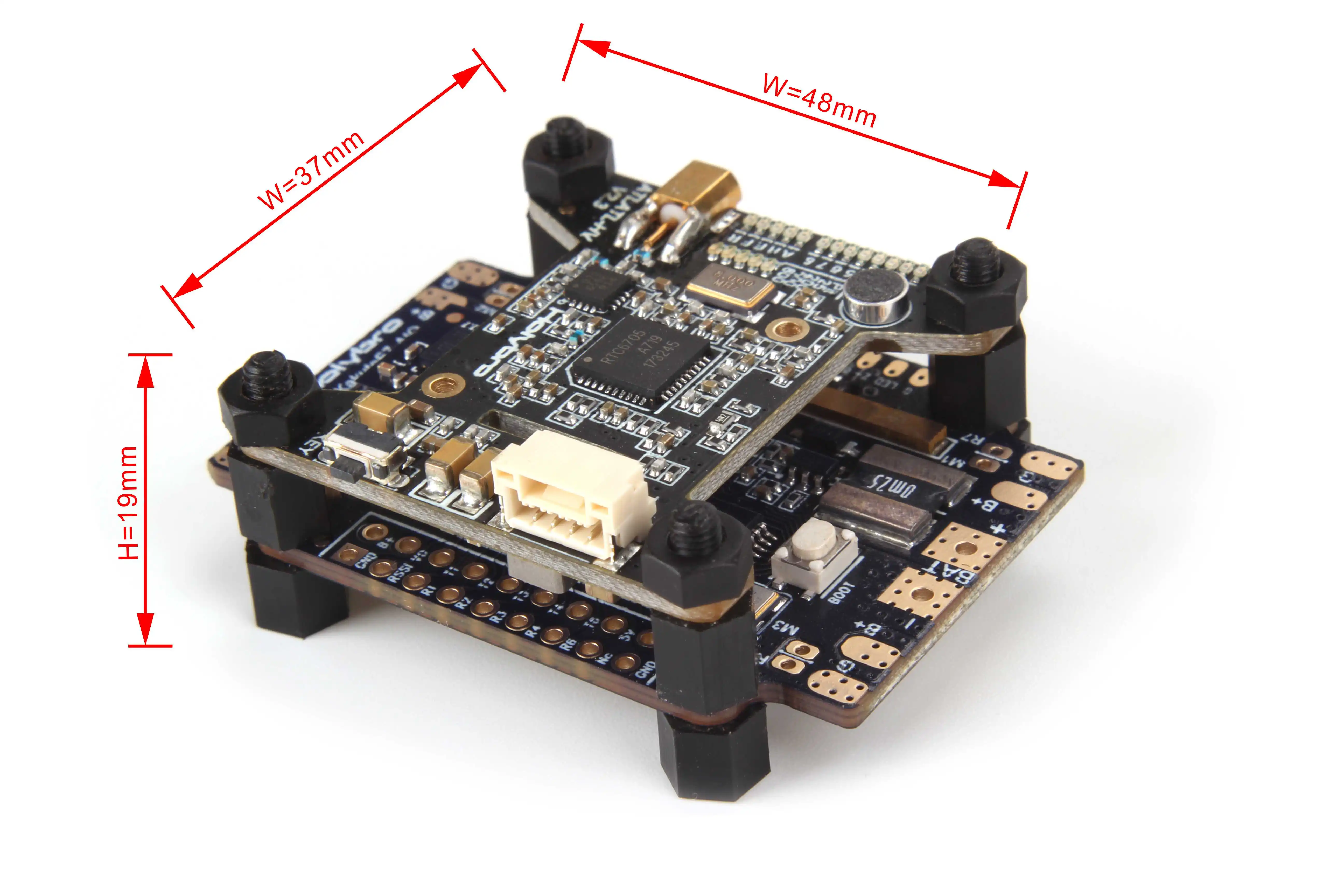 Holybro Kakute F7 AIO V1.5 Контроллер полета OSD PDB+ Atlatl HV V2 5,8G FPV передатчик для радиоуправляемого дрона