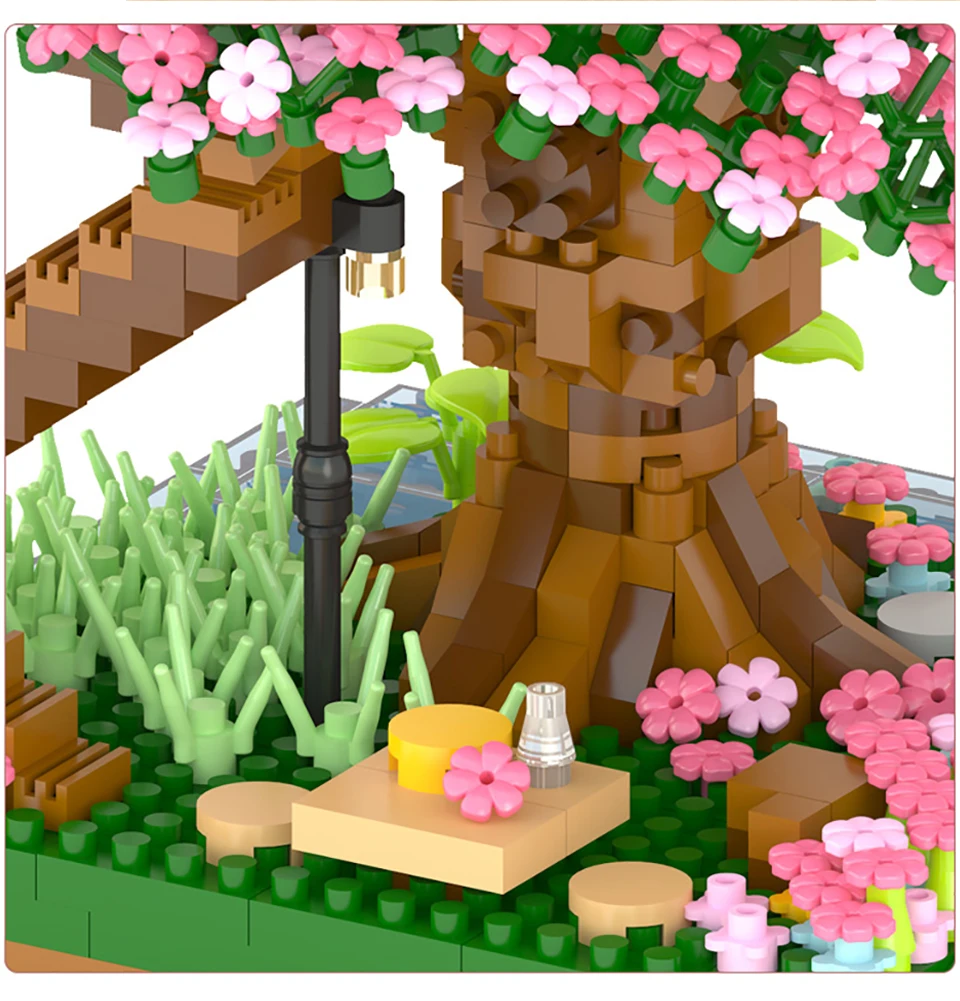 Mini Sakura Tree House Blocks Japanese Street View Cherry Blossom Model Building 4 Hf9d75f2ddf8740bbb1ec5dcc6ca9e433f