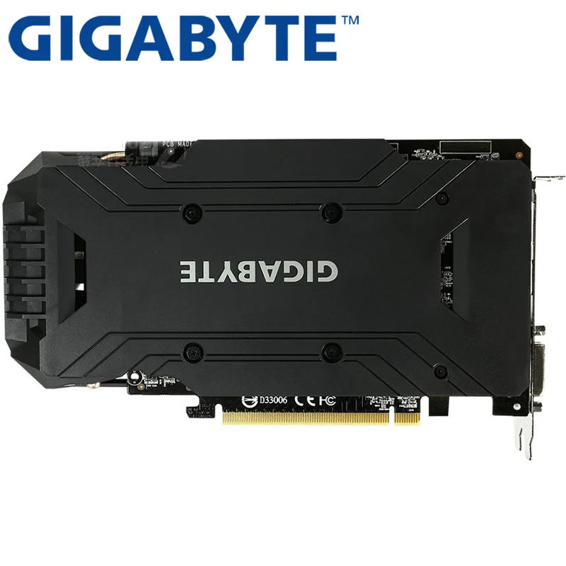 Видеокарта GIGABYTE GTX 1060 6 ГБ 192 бит GDDR5 оригинальные б/у видеокарты для nVIDIA Geforce 1050 Ti HDMI