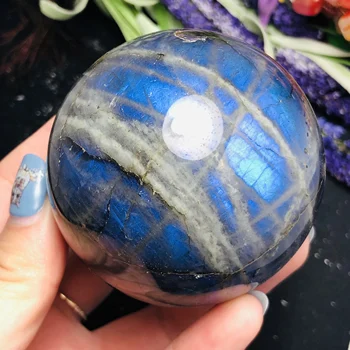 

Natural Labradorite Quartz Moonlight Crystal Ball Stone Healing 1pcs