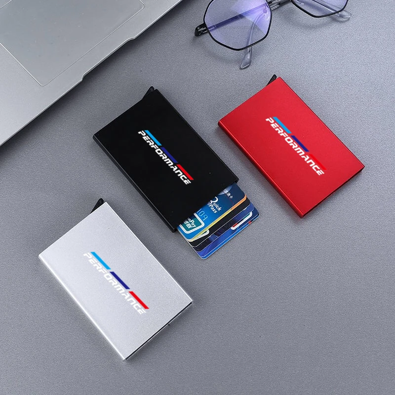 

Smart Wallet Thin ID Card Case RFID Automatically Metal Bank Credit Card Holder For BMW BMW E46 E39 E90 E91 E60 E36 E92 E30 E34