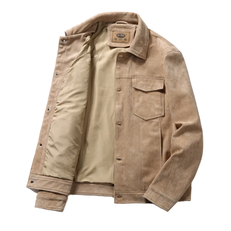 Thin Suede Jacket Men's Spring and 