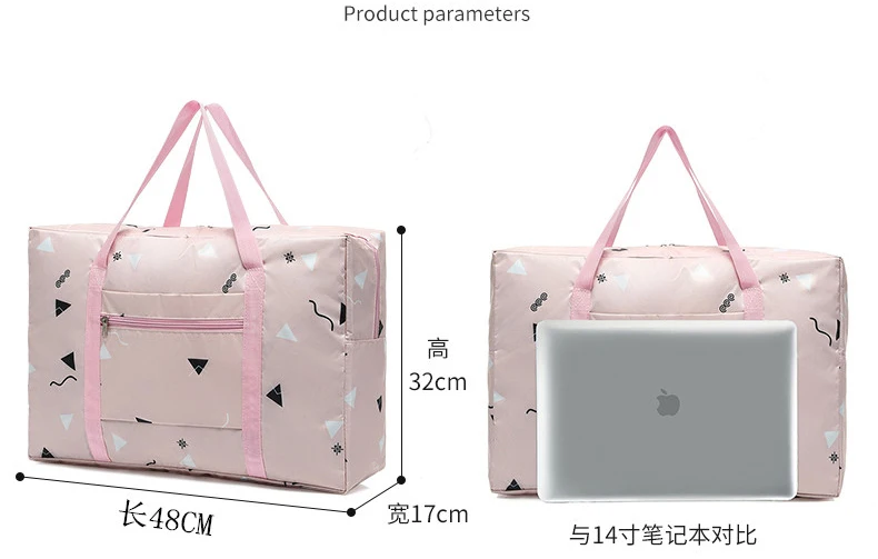 2021 New Fashion Women\'s Travel Bags Luggage Handbag Floral Print Women Travel Tote Bags Large Capacity PT558
