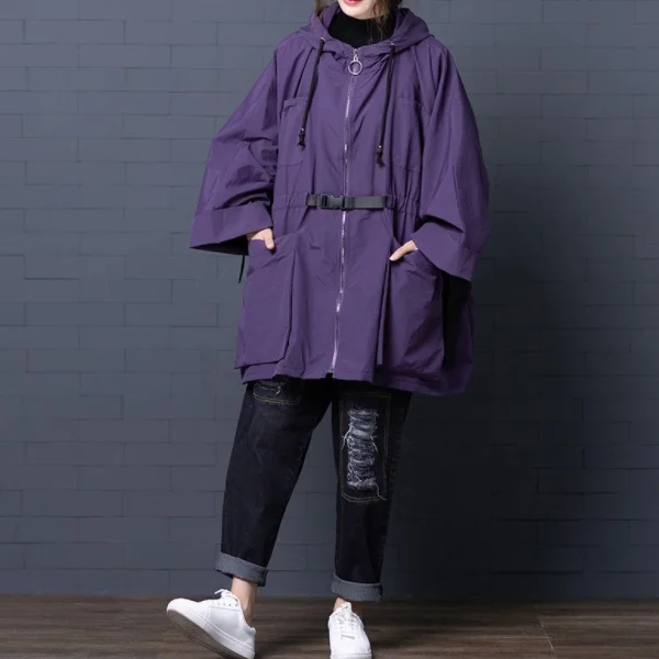 long sleeve plus size Oversized women causal loose autumn winter hooded Jacket Coat Zipper Clothes 2019 Cardigan Outerwear AQ519 | Женская
