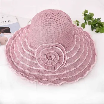 

Elegant Flowers Fisherman Hat Female Spring Summer Big Eaves Sunscreen Women Sun Hat Protective UV Beach Outdoor Ladies Caps
