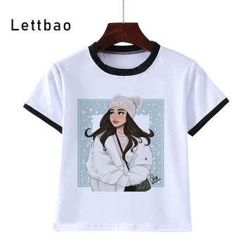 

Fashion Print Children Funny T-Shirts Ariana Grande Cool Tees Boys/Girls Cartoon Casual Tops Baby Clothes 3 To 14 Years