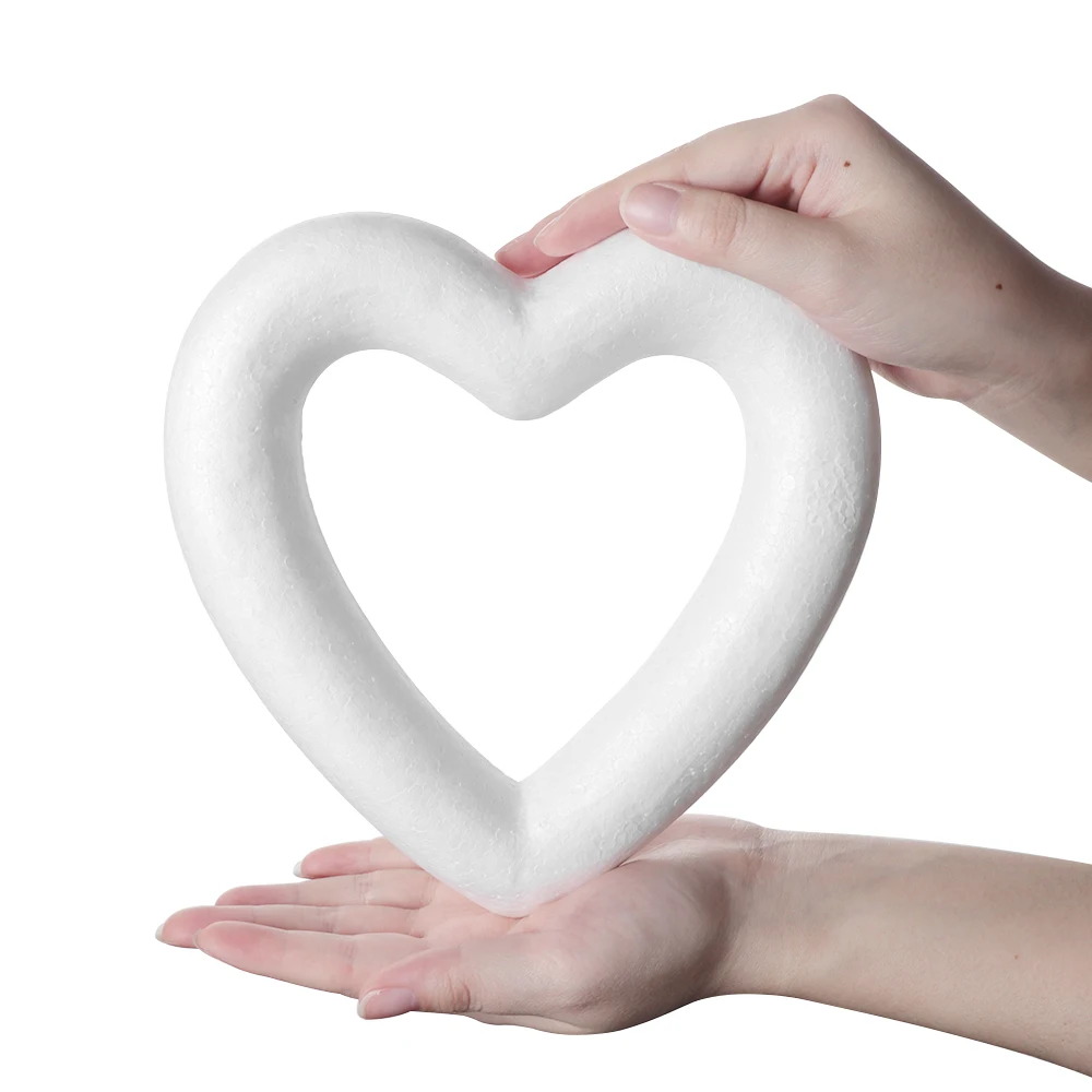 

1PC Modelling Polystyrene Hollow Heart Foam Mould White Craft Balls Valentine's Day Party Decoration Wedding Decor Kids Favors