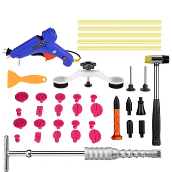 

37PCS/Set Sheet Metal Tools Paintless Dent Repair Car Dent Repair kit Auto Body Dent Removal Slide Hammer Puller Tabs Tap Down