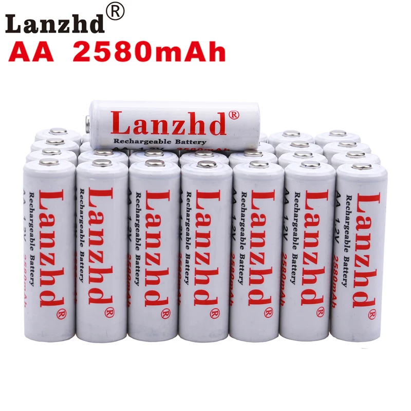 

pilas battery AA 1.2V primary aa battery Pro AA 2580mAh 1.2 V NI-MH battery For flashlight toy preheated rechargeable aa battery