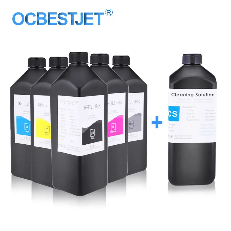 6x1000 мл УФ чернила с очисткой для Epson P50 T50 L800 L805 L1800 R290 1390 1400 1500 Вт R1900 R3000 принтера