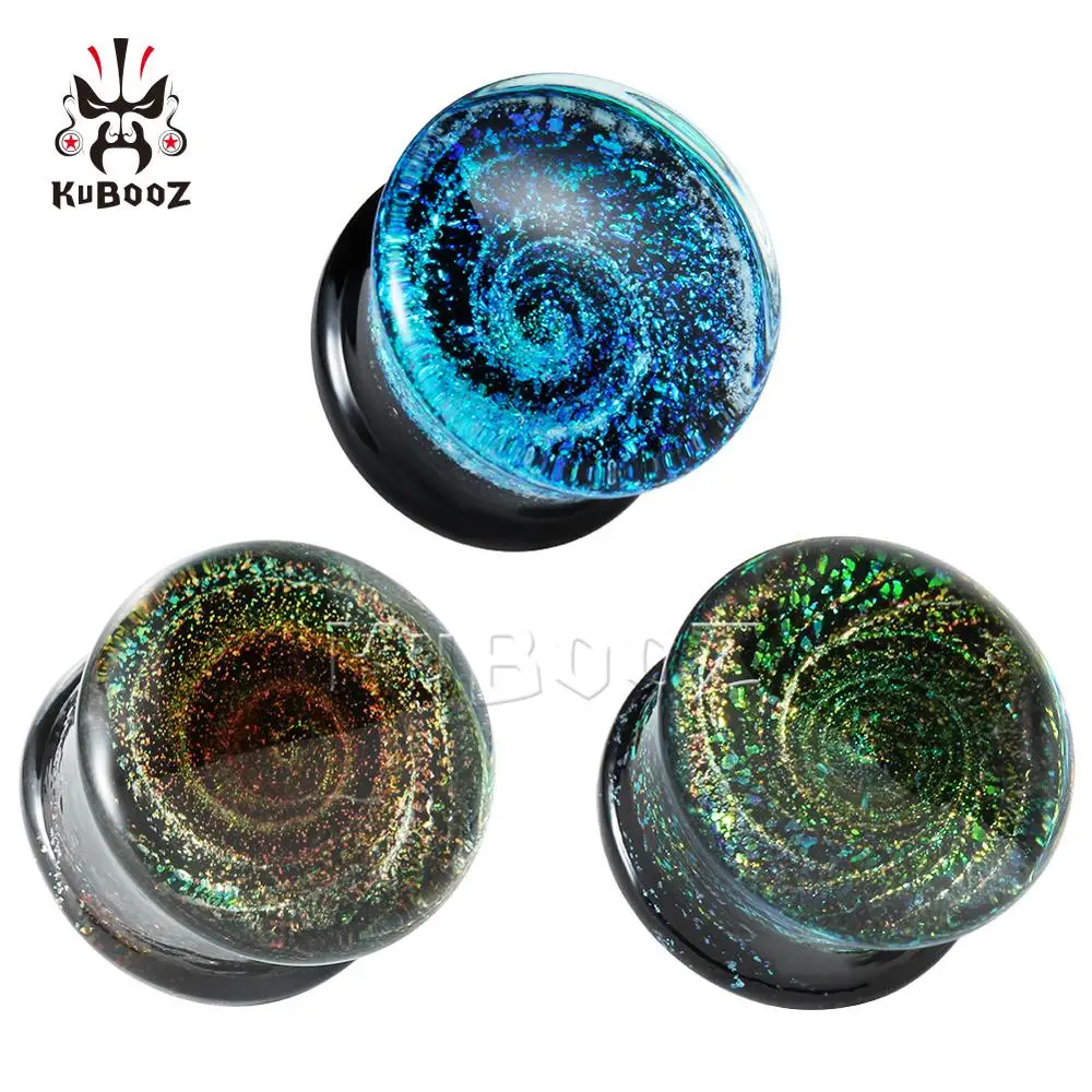 

Wholesale Glass Round Multi-Color Ear Plugs Body Piercing Jewelry Earrrings Tunnels Stretchers Expanders 6-25mm 38PCS