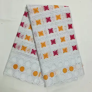 

2020 Latest White Nigeria Swiss Laces High Quality Swiss Voile Laces Switzerland Cotton African Dry Lace Fabric For Man Women