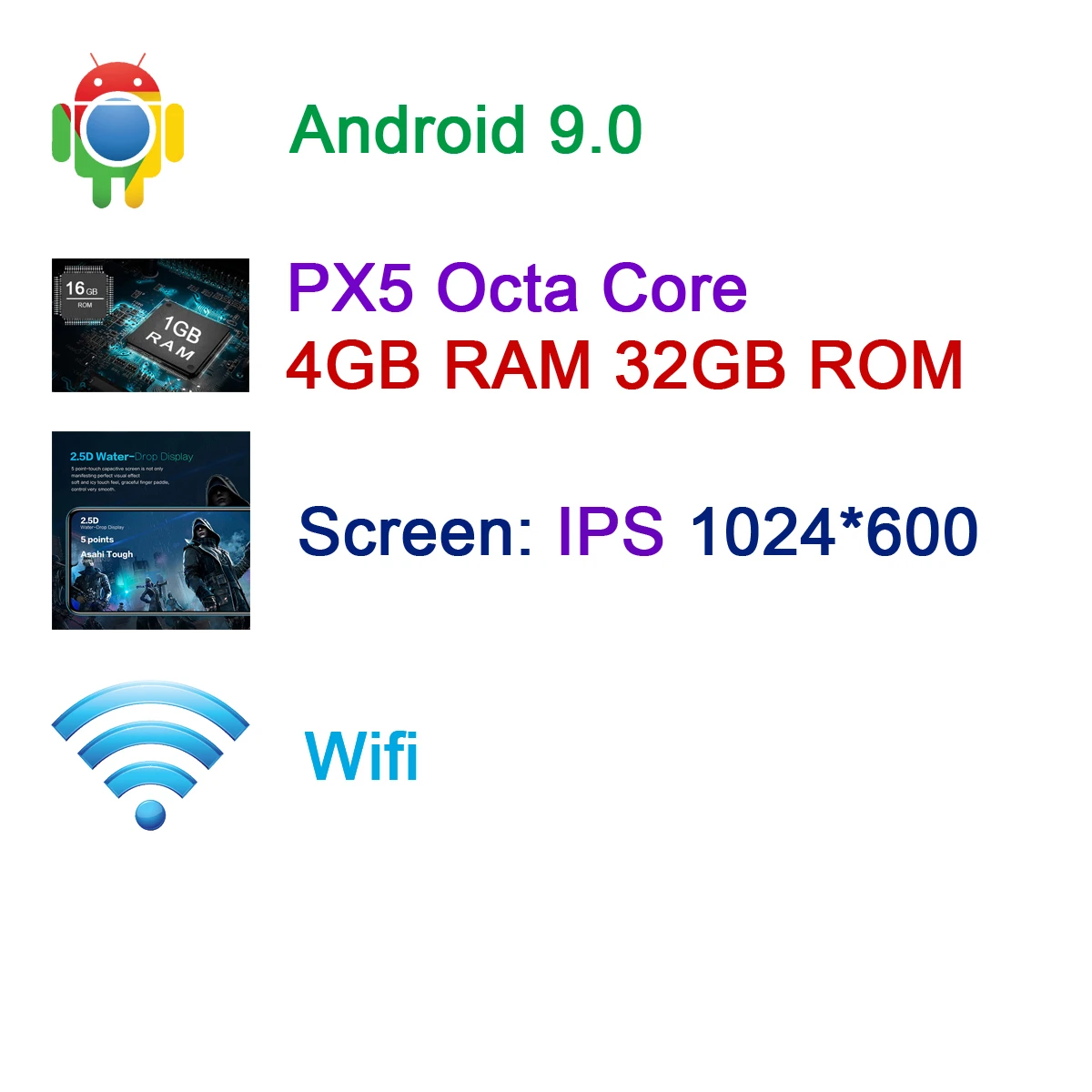 4-32 PX5 2 Din 9 дюймов Android 9,0 Gps навигация PX6 DSP Восьмиядерный автомобильный Радио Мультимедиа Радио для 2004 2005 2006-2011 Ford Focus Exi At - Цвет: 4-32 PX5