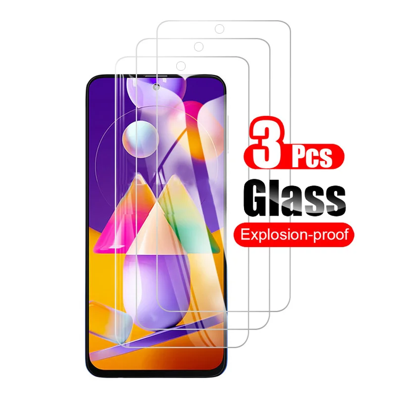 3 шт. закаленное стекло для Samsung Galaxy M31s защита экрана M31S Защитная стеклянная