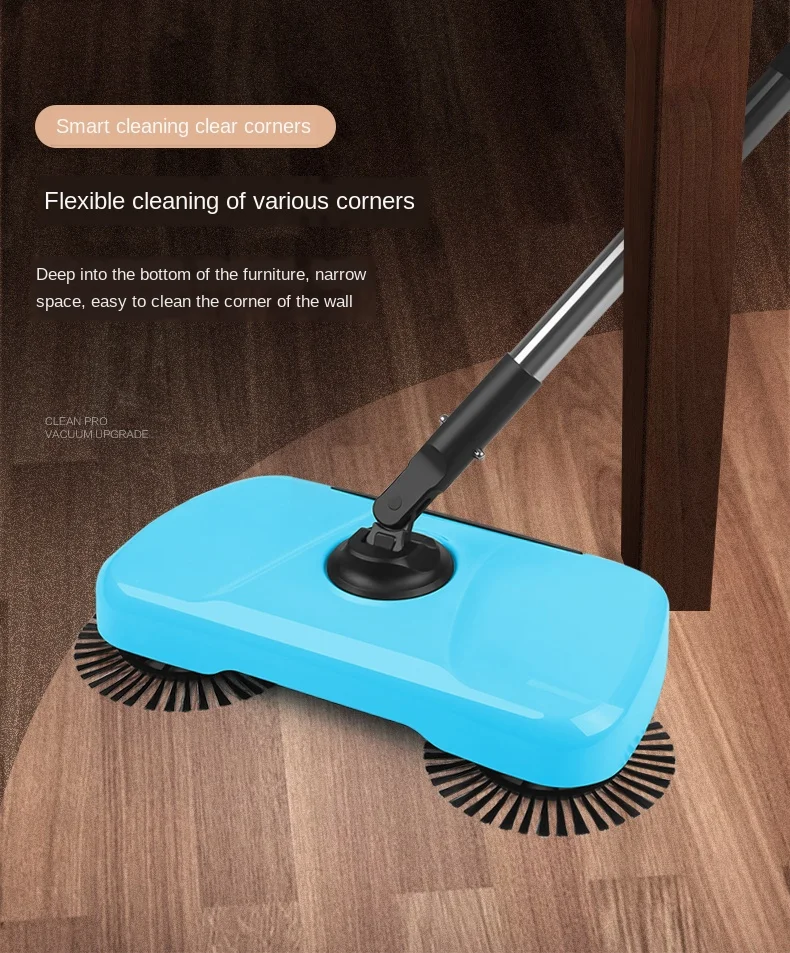 Dust-free Sweeping Machine Broom Garbage Shovel Combine Lazy Invention Push Broom Can Elderly Pregnant Women Use 2020 New E11366