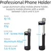 XILETU XJ-10 56mm to 95 mm Universal Aluminum Alloy Metal Phone Holder Clip Mount w 1/4 Screw Hole Bubble Level for Smartphones ► Photo 2/6