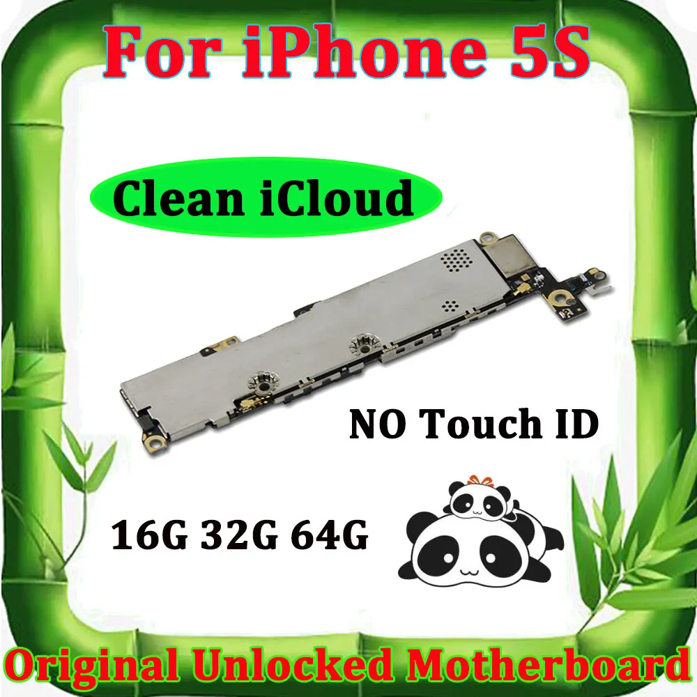Для iPhone 5S 16 ГБ 32 ГБ 64 Гб материнская плата без Touch ID оригинальная iCloud разблокировка материнская плата полные чипы основные платы Материнская плата