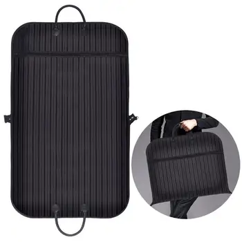

Suit Dust Cover Striped Coat Clothing Garment Suit Dress Clothes Holder Storager Bag with Handle with Zipper Organizer