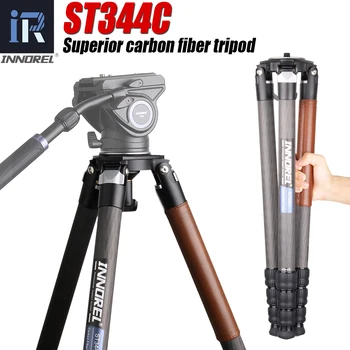 

ST344C Professional Carbon Fiber Tripod Monopod For Camera Birdwatching Ballhead Fluid Head 34mm Tube 35kgLoad 75mm Bowl Adapter