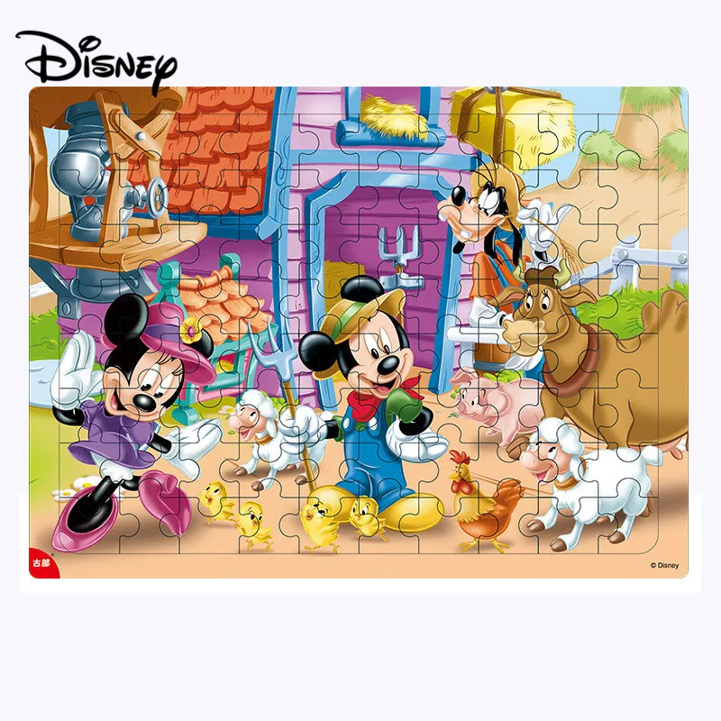 96 игрушечных пазлов Disney деревянная рамка для ледяной/принцессы коробка раннего