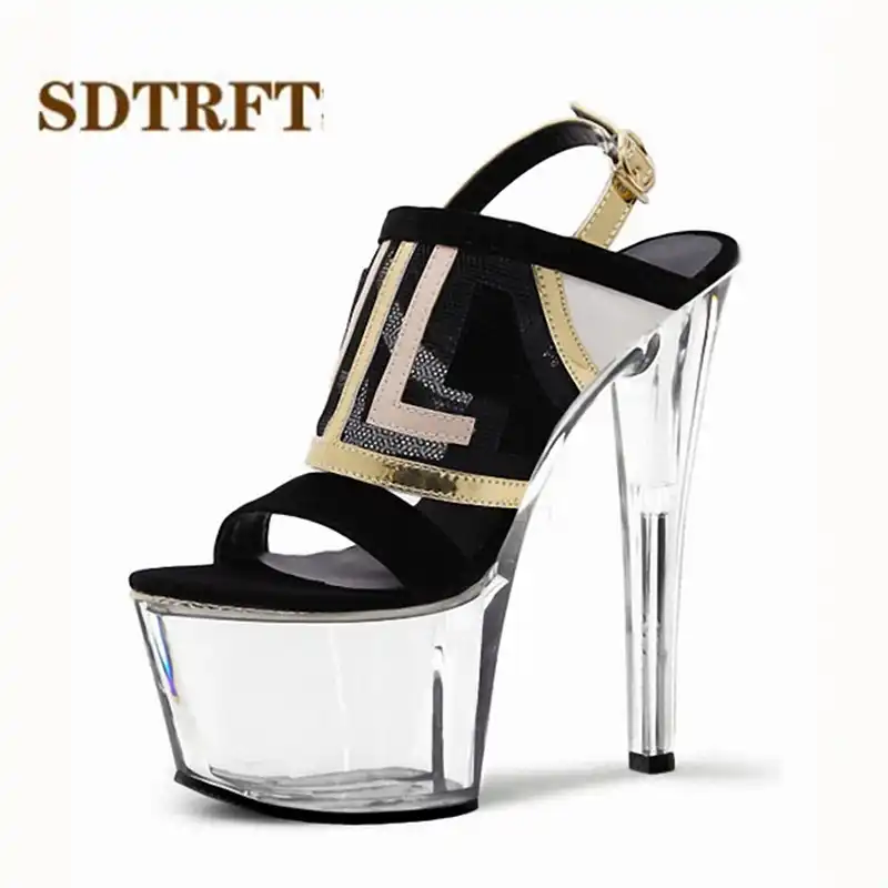 Sdtrft Pumps Waterproof Women Shoes 17cm Thin High Heeled Fish