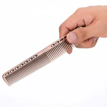 

1Pc Men Women Aluminum Metal Cutting Comb Hair Hairdressing Combs Salon Styling Anti-static & Hair Barbers Tools Y0N5
