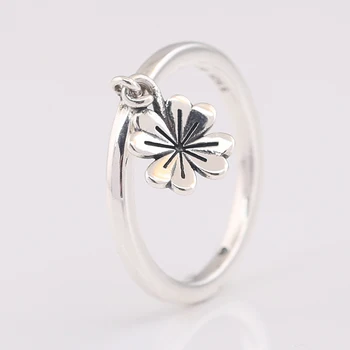 

Authentic S925 Hanging Clover Petals Ring For Women Wedding Party Gift fit Lady Fine Jewelry