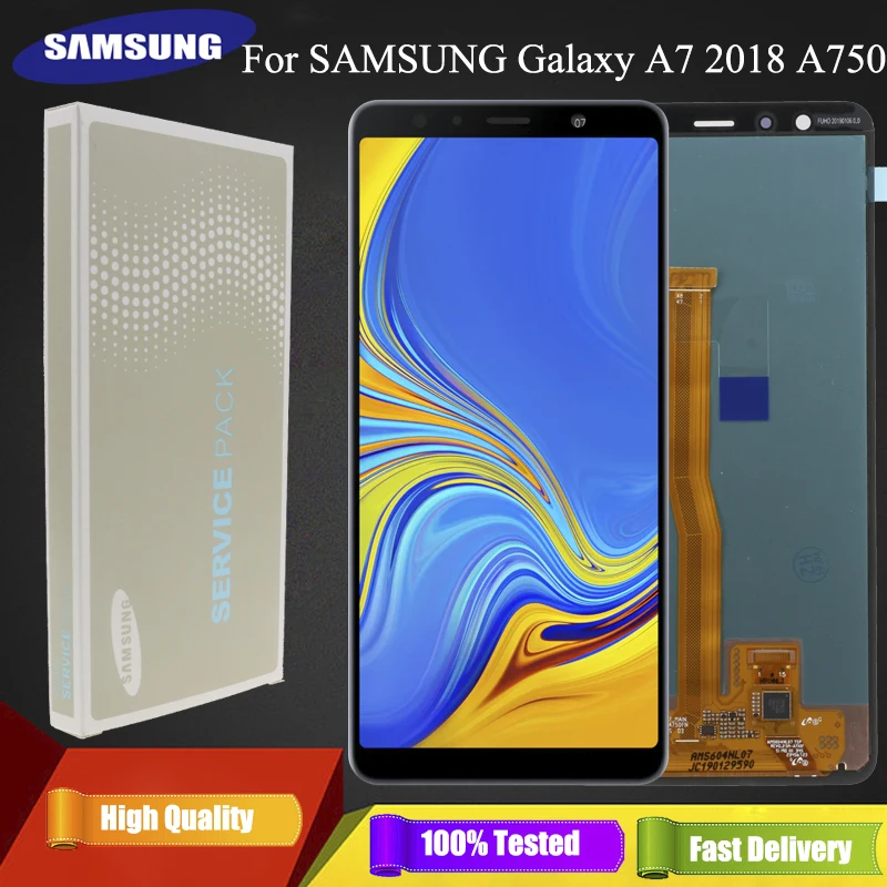 Оригинальный ЖК дисплей SUPER AMOLED 6 0 ''для SAMSUNG Galaxy A7 2018 SM A750F A750 с сенсорным