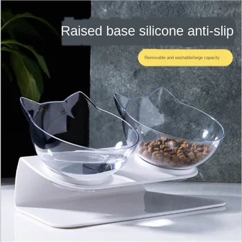 

Sale Non-slip Cat Bowls Double Bowls With Raised Stand Pet Food And Water Bowls For Cats Dogs Feeders Cat Bowl Pet Supplies