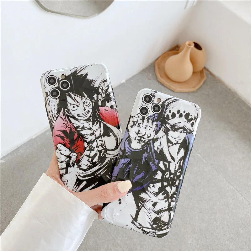 Manga One Piece Зоро закон PU кожаный флип чехол для Coque iPhone 11 pro X Xs Max Xr телефонные чехлы