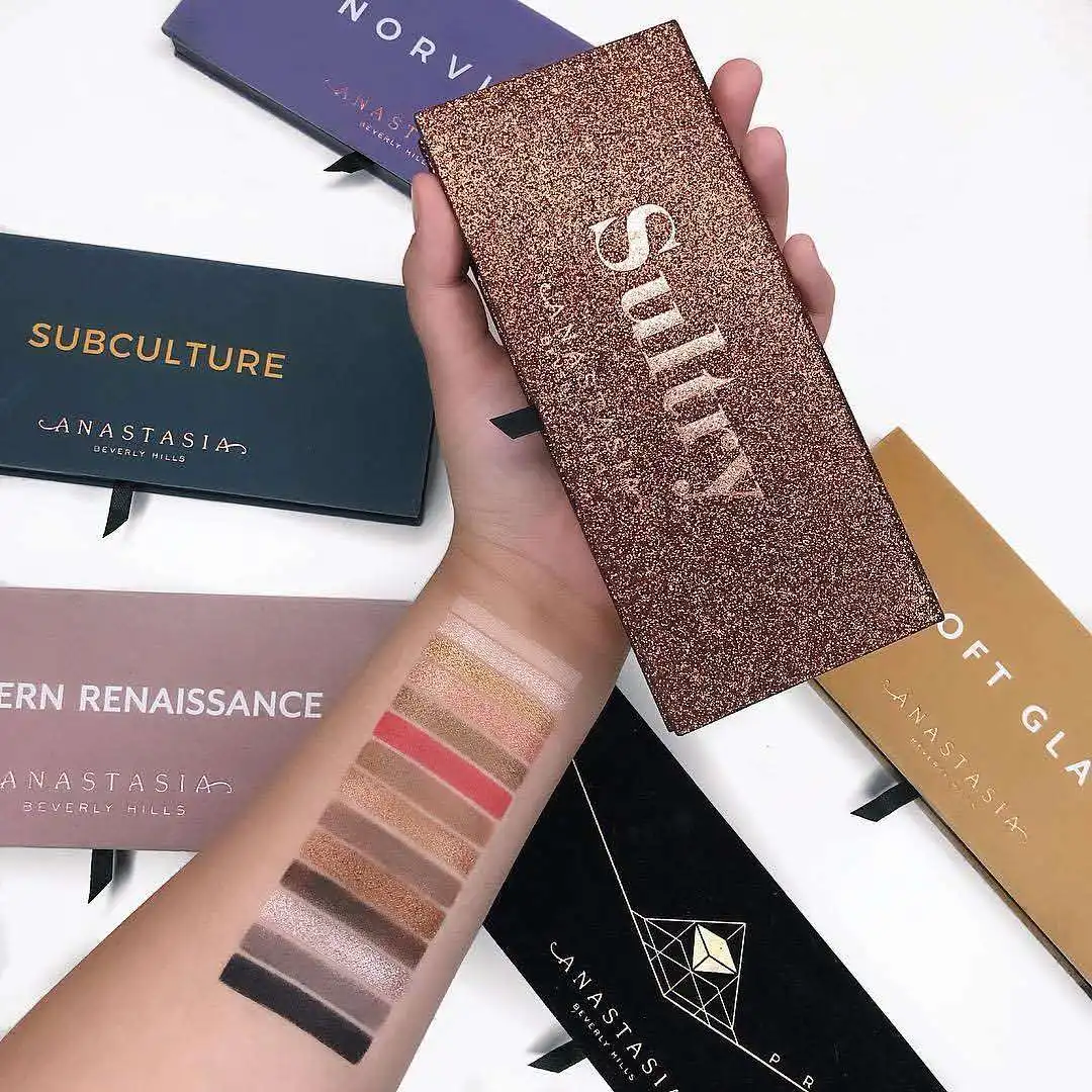 ABH, новинка, Anastasia Beverly Mills, alissa Jackie Aina, палитра теней для век, высокопигментированные тени для век, 14 цветов, Nude Glow, набор для макияжа