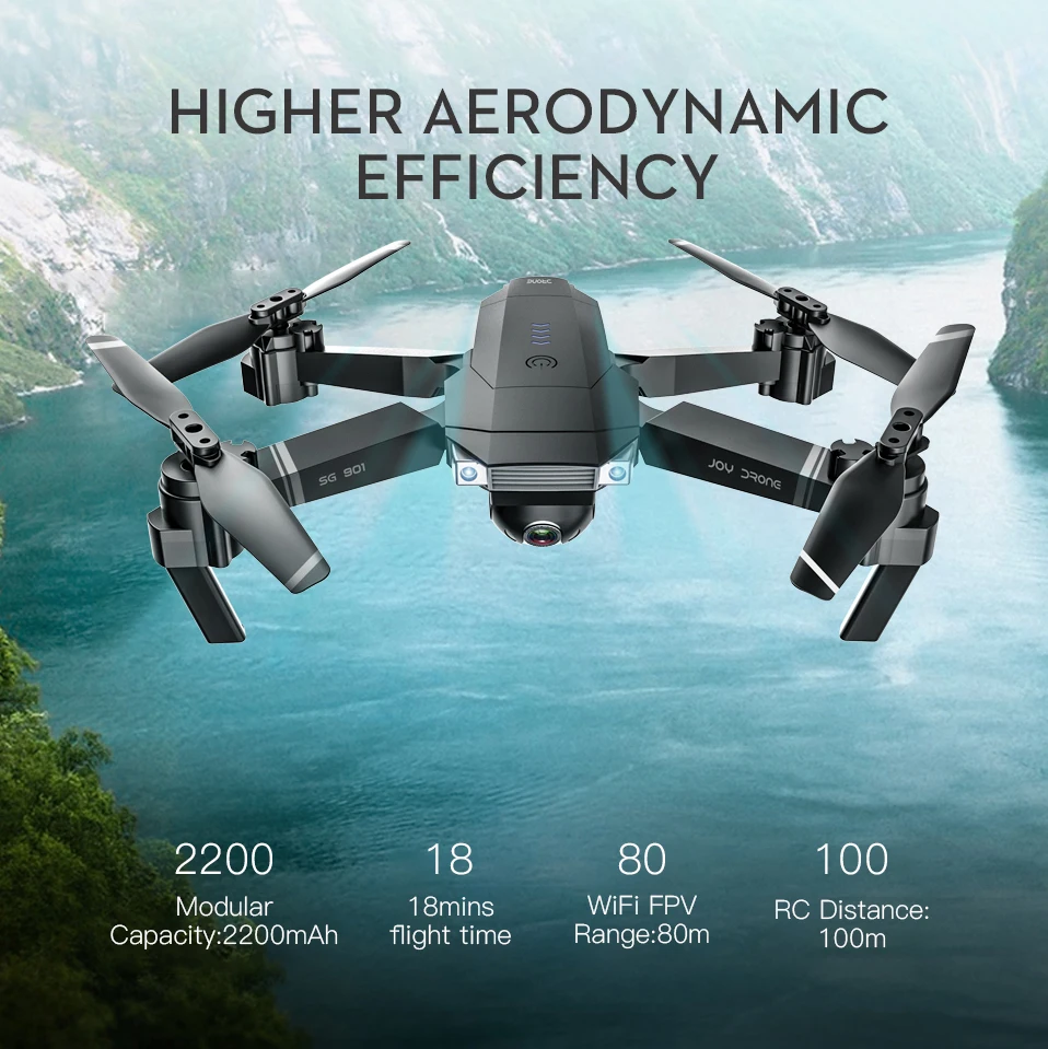 Квадрокоптер Halolo SG901 с камерой 4K HD Wi Fi FPV 18 минут работы|Радиоуправляемые