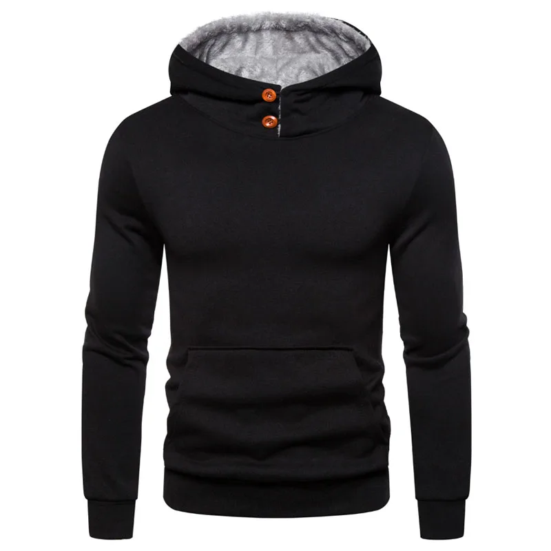 

2019 Explosion Models Hooded Shirt Men's Plus Velvet Warm Jacket Men's Sports Casual Fashion Hooded Men's Hoodie