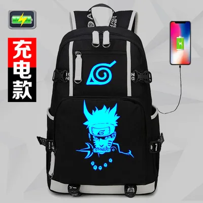 Наруто Саске Итачи Sharingan светящийся Рюкзак Студенческая школьная сумка через
