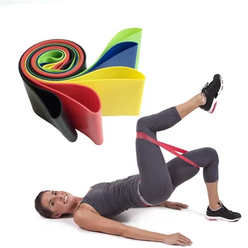 

Yoga Auxiliary Supplies Sports Dance Elastic Force Circle Fitness Abuse Hip Circle Stovepipe Latex Tension Band Set