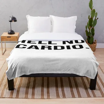 

Hell No Cardio Throw Blanket Soft Sherpa Blanket Bed Sheet Single Knee Blanket Office Nap Blanket