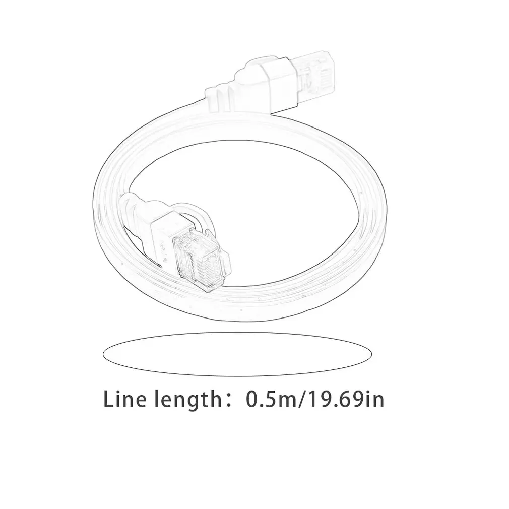 Cat6 Ethernet Cable New Gold-plated Plug PVC Skin Unshielded Flat Gigabit Network LAN Flat Cable for Computer Router Television