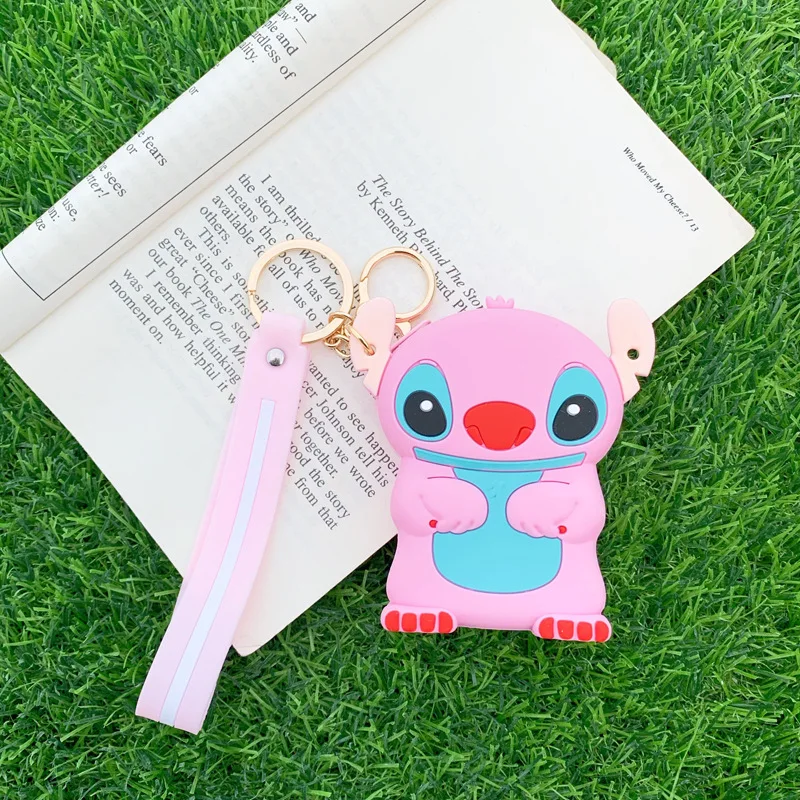 Disney Women Purse Mickey Mouse Cute Cartoon Mini Silicone Woman Wallet Stitch Kids Girls Kawaii Coin Wallet with Hanging Buckle