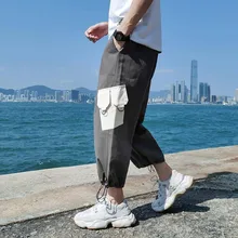 Модные штаны в стиле хип-хоп; винтажные Лоскутные вельветовые брюки-шаровары; уличная одежда в стиле Харадзюку; спортивные брюки; осенние брюки для мужчин