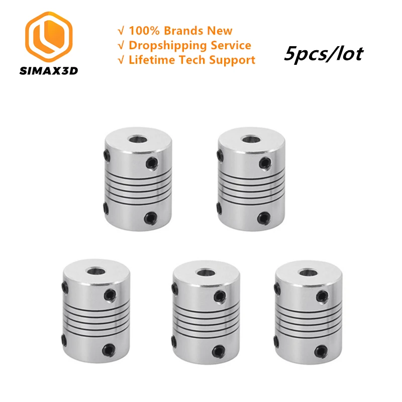 SIMAX3D hotend 3D принтер Часть Гибкая алюминиевая муфта от 5 мм до 8 NEMA 17 вал для DIY