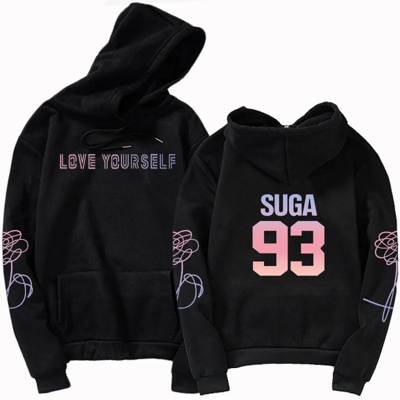 jungkook Unisex hoody kpop jung kook hoodies 97 sweatshirt love yourself KPOP hoody sweatshirt XL for casual harajuku kpop hoody