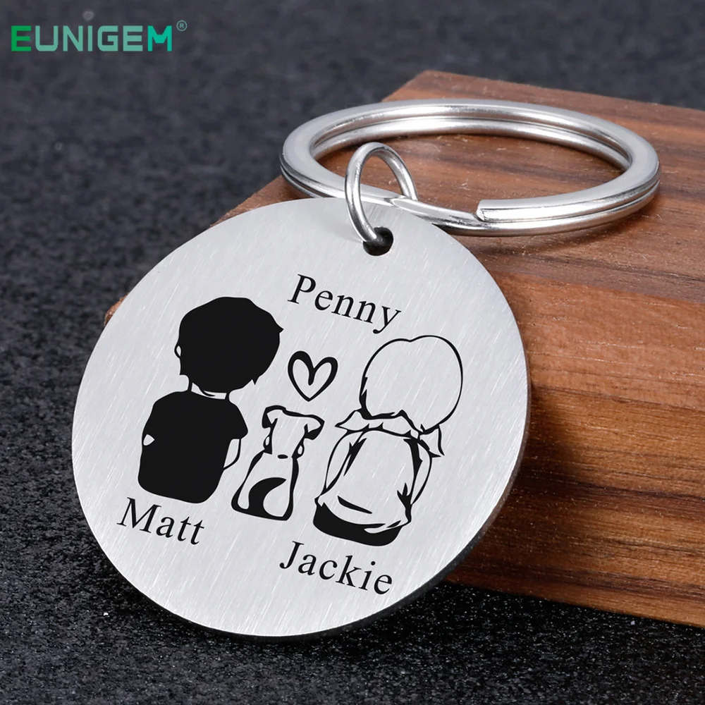 Personalized Valentines Day Gift Keychain Custom Name Car for Dog Friend Lovers Boyfriend Girlfriend Trendy Keyring | Украшения и