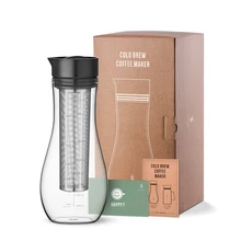 1500ml máquina de café café frio fermentação gelado dupla utilização filtro café & chá pote espresso gelo gotejamento fabricante vidro