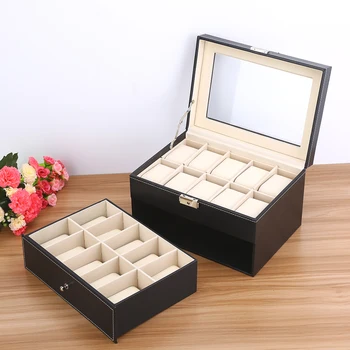 

20 Grid PU Leatehr Watch Box Display Case Box Jewelry Collection Storage Organizer Wristwatch Box