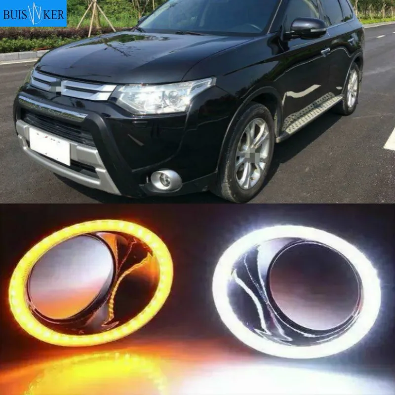 

Светодиодные дневные ходовые огни для Mitsubishi Outlander 2013-2015, дневные водонепроницаемые противотуманные фары белого цвета