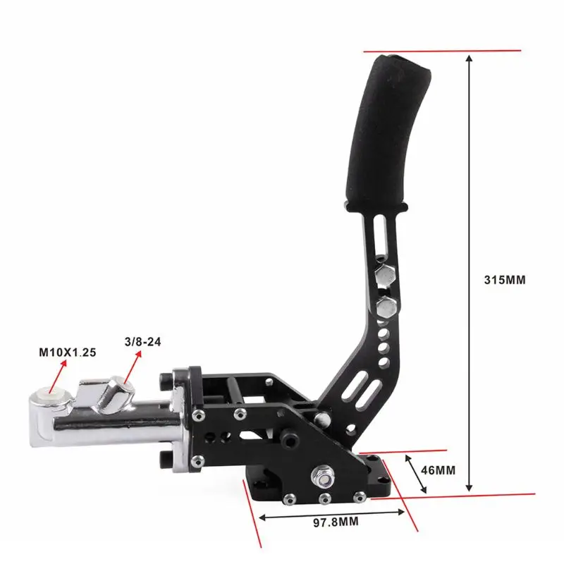 

Hydraulic Handbrake Master Cylinder 3/4 E-brake Racing Parking Emergency Brake Lever Handle Black