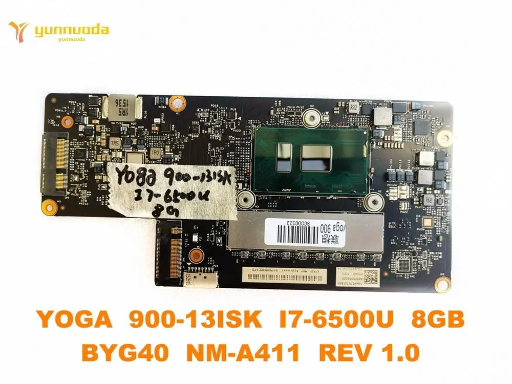 amazing  Original for Lenovo YOGA 900-13ISK laptop motherboard YOGA 900-13ISK I7-6500U 8GB BYG40 NM-A411 REV