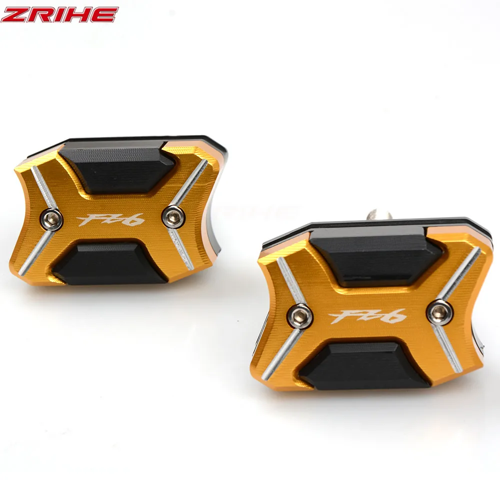 С FZ-6 логотипом мотоцикла cnc алюминиевая рама Краш колодки корпус двигателя ползунки протектор для Yamaha FZ6 2006